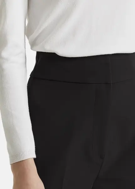Nicowa Classic wide-leg trousers CORINO in BLACKarticle number NC7A24011019E-002 im Angebot