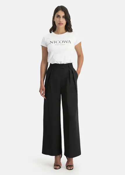Nicowa Plain pleated trousers - RONICA in BLACKarticle number NC7A12038019E-002 Schlussverkauf