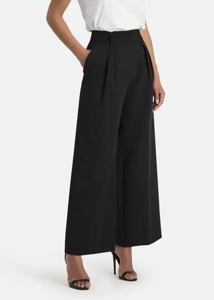 Nicowa Plain pleated trousers - RONICA in BLACKarticle number NC7A12038019E-002 Schlussverkauf