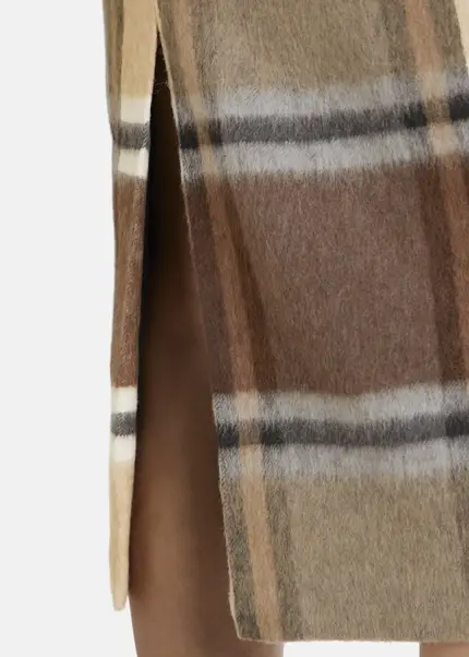 Nicowa Checked midi skirt LANOWA with wool in BROWNarticle number NC7A24004017E-151 Günstiger Verkauf