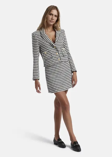 Nicowa Simple mini skirt made of bouclé LANITO in BLACK MULTICOLORarticle number NC8A22502019E-002 Meist gekauft