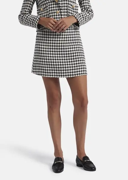 Nicowa Simple mini skirt made of bouclé LANITO in BLACK MULTICOLORarticle number NC8A22502019E-002 Meist gekauft
