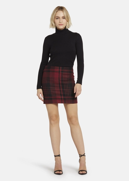 Nicowa Checked mini skirt with wool - LANINO in REDarticle number NC8A22016014E-047 Limitierter Zeitrabatt