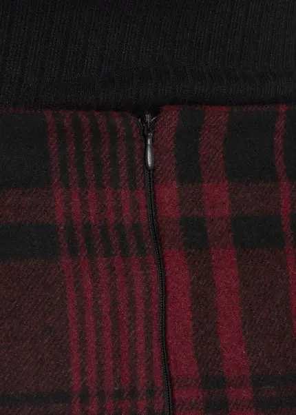Nicowa Checked mini skirt with wool - LANINO in REDarticle number NC8A22016014E-047 Limitierter Zeitrabatt