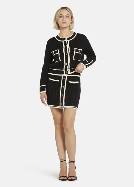 Nicowa Mini knit skirt - ANELIWO in BLACKarticle number NC8A22103019E-002 Fabrik Onlineshop