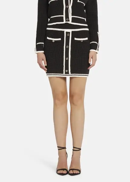 Nicowa Mini knit skirt - ANELIWO in BLACKarticle number NC8A22103019E-002 Fabrik Onlineshop