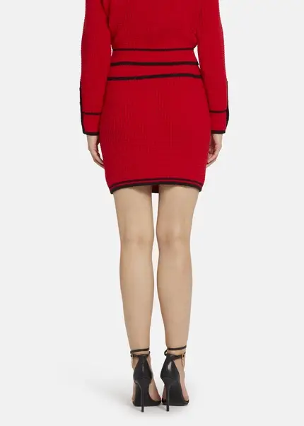 Nicowa Mini knit skirt - ANELIWO in REDarticle number NC8A22103014E-014 Fabrikpreis