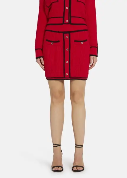 Nicowa Mini knit skirt - ANELIWO in REDarticle number NC8A22103014E-014 Fabrikpreis