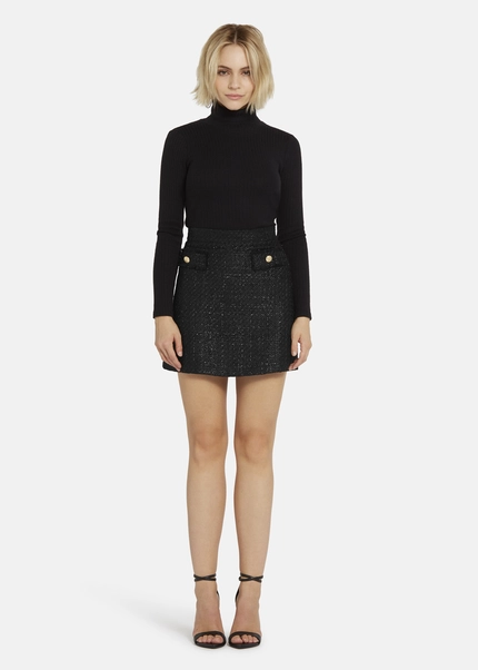 Nicowa Bouclé skirt with lamé effect BRUNAWI in BLACK LAMÉarticle number NC8A22506019E-002 Rabatt