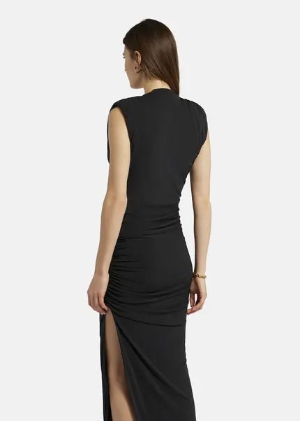Nicowa Draped maxi dress in jersey - MICATE in BLACKarticle number NC9A1401519E-002 Versandkostenfrei
