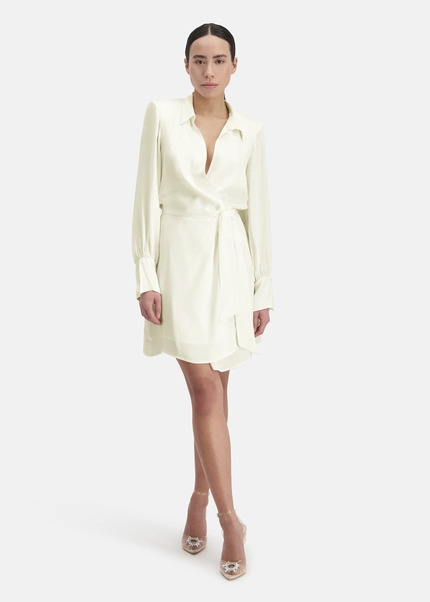 Nicowa Wrap dress with shoulder pads - TIFOWA in WHITEarticle number NC8A12014011E-004 Flash Sale