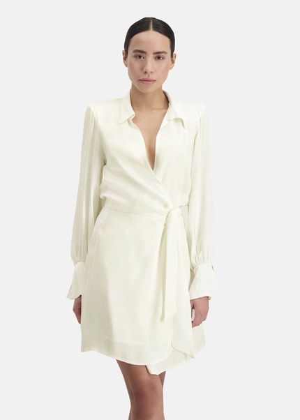 Nicowa Wrap dress with shoulder pads - TIFOWA in WHITEarticle number NC8A12014011E-004 Flash Sale
