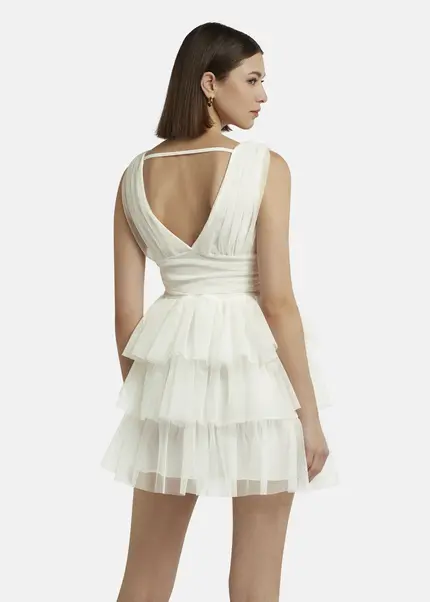 Nicowa Tulle mini dress - STELLOWA in whitearticle number NC9A1400411E-004 Preisnachlass