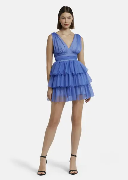 Nicowa Tulle mini dress - STELLOWA in bluearticle number NC9A1400325E-025 Saisonschlussverkauf