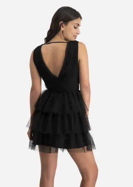 Nicowa Tulle mini dress - STELLOWA in BLACKarticle number NC7A12028019E-002 Osterangebot