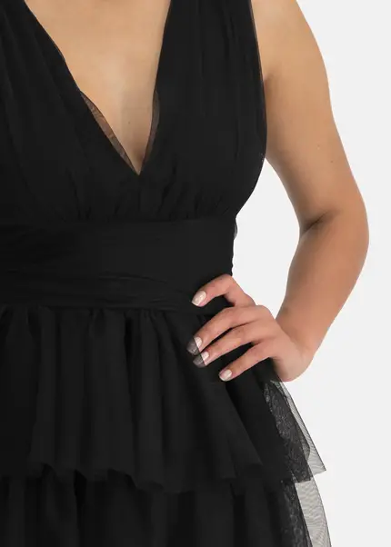 Nicowa Tulle mini dress - STELLOWA in BLACKarticle number NC7A12028019E-002 Osterangebot