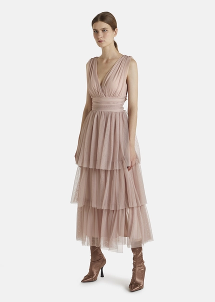Nicowa Tulle maxi dress BALINO in BEIGEarticle number NC7A12027032E-138 Muttertagsangebot