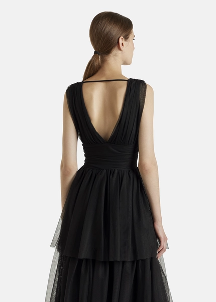 Nicowa Tulle maxi dress BALINO in BLACKarticle number NC7A12026019E-002 Vatertagsangebot