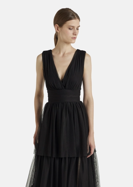 Nicowa Tulle maxi dress BALINO in BLACKarticle number NC7A12026019E-002 Vatertagsangebot