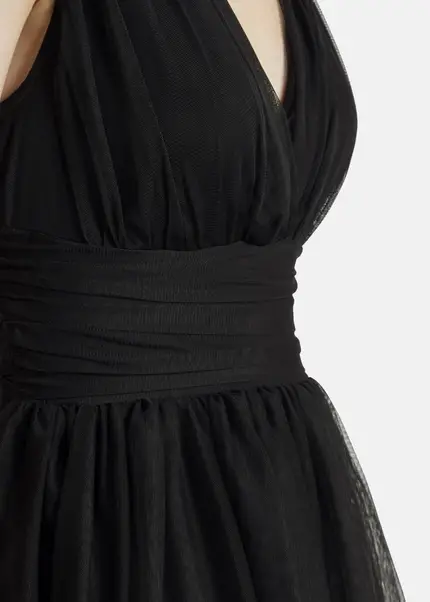 Nicowa Tulle maxi dress BALINO in BLACKarticle number NC7A12026019E-002 Vatertagsangebot