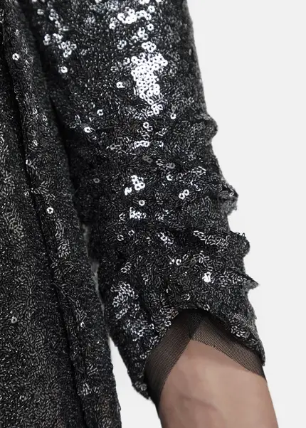 Nicowa Maxi sequin wrap dress - MILOWA in SILVERarticle number NC8A22012031E-088 Valentinstagsangebot