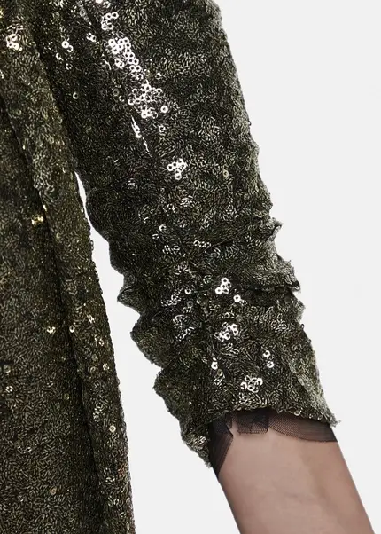 Nicowa Maxi sequin wrap dress - MILOWA in GOLDarticle number NC8A22011023E-131 Jubiläumsangebot