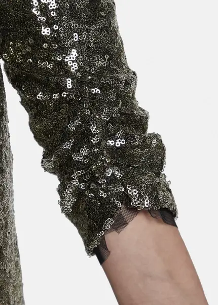 Nicowa Mini sequin wrap dress - MILOWA in GOLDarticle number NC8A22010023E-131 Lagerräumung