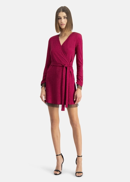 Nicowa Mini wrap dress in lamé- MILOWA in PINKarticle number NC7A24038044E-139 Top Angebot