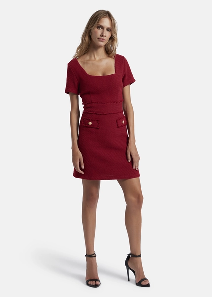 Nicowa Sheath bouclé dress VANTREA in dark berryarticle number NC8A22504034E-011 Kostenlose Rückgabe