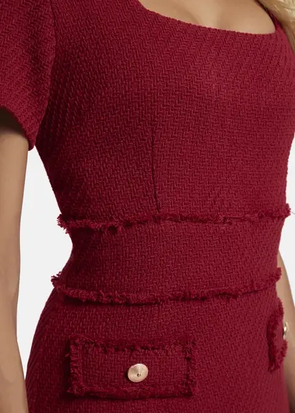 Nicowa Sheath bouclé dress VANTREA in dark berryarticle number NC8A22504034E-011 Kostenlose Rückgabe