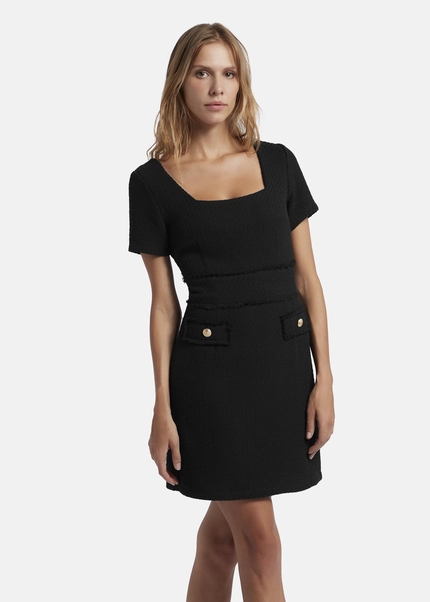 Nicowa Sheath bouclé dress VANTREA in BLACKarticle number NC8A22504019E-002 Begrenzte Freigabe