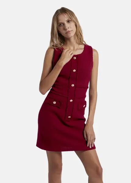 Nicowa Short bouclé dress CHIMORA in dark berryarticle number NC8A22503034E-011 JETZT KAUFEN