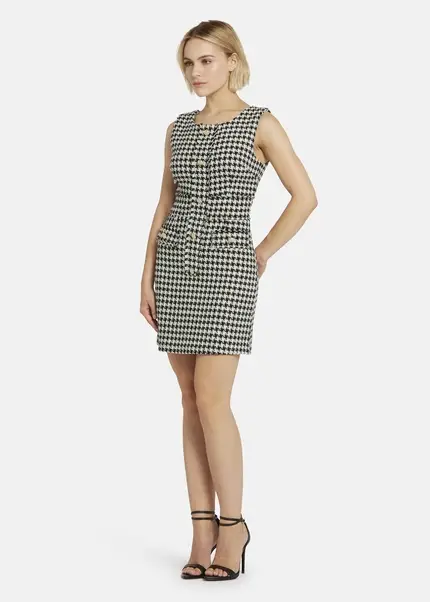 Nicowa Short bouclé dress CHIMORA in BLACK MULTICOLORarticle number NC8A22503019E-002 Neueste Stile