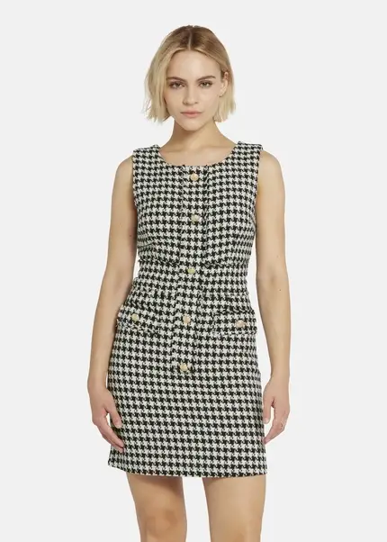 Nicowa Short bouclé dress CHIMORA in BLACK MULTICOLORarticle number NC8A22503019E-002 Neueste Stile
