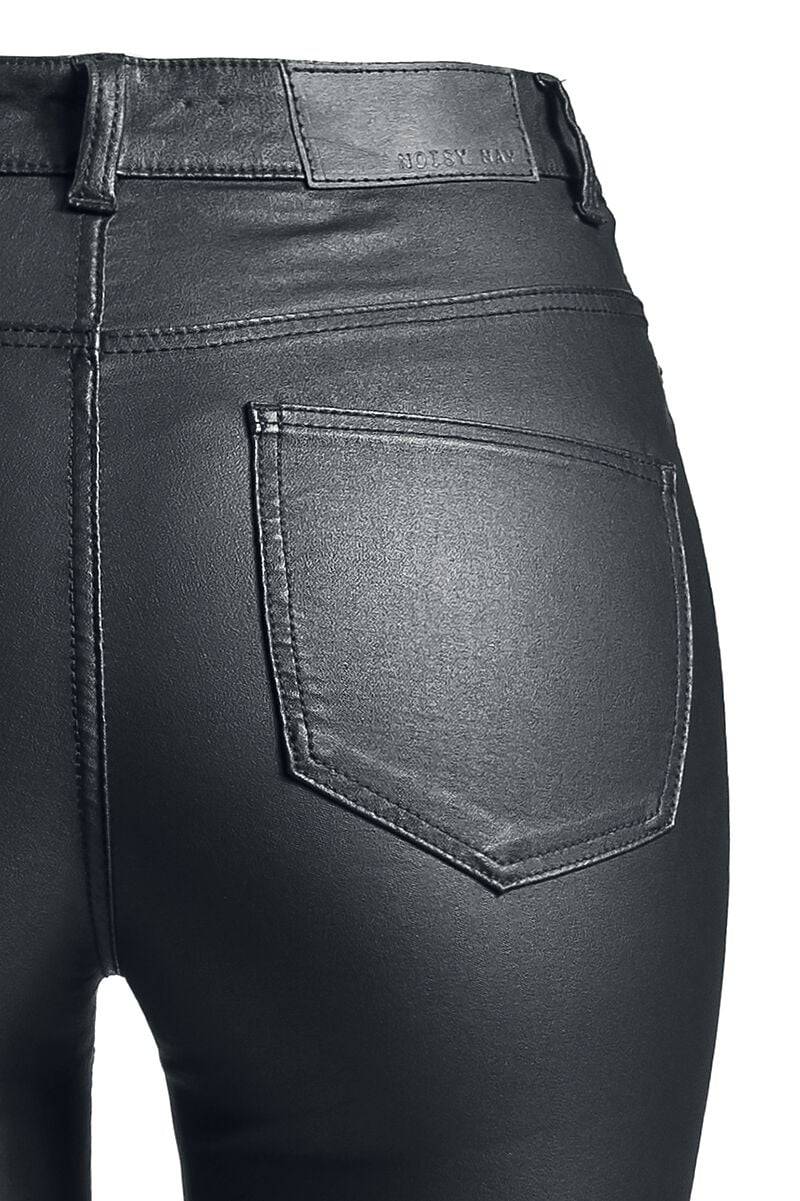 EMP "NMCallie High Waist Skinny Coated Pants" Jeans schwarz von Noisy May Neueste Mode