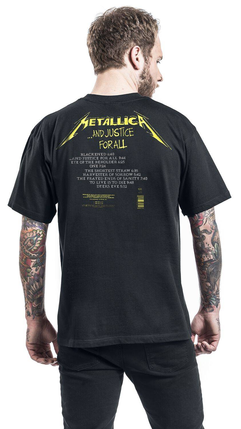 EMP " And Justice For All - Tracklist" T-Shirt schwarz von Metallica VIP-Rabatte