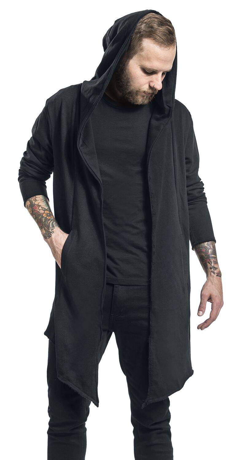 EMP "Long Hooded Open Edge Cardigan" Cardigan schwarz von Urban Classics 50% Rabatt für begrenzte Zeit