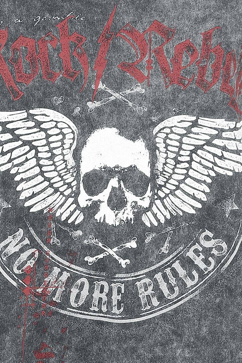 EMP Top grau von Rock Rebel by EMP Rabatte dieses Monats