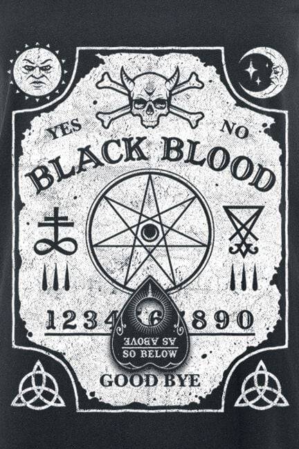 EMP "Witchboard" Top schwarz von Black Blood by Gothicana Fabrik Onlineshop