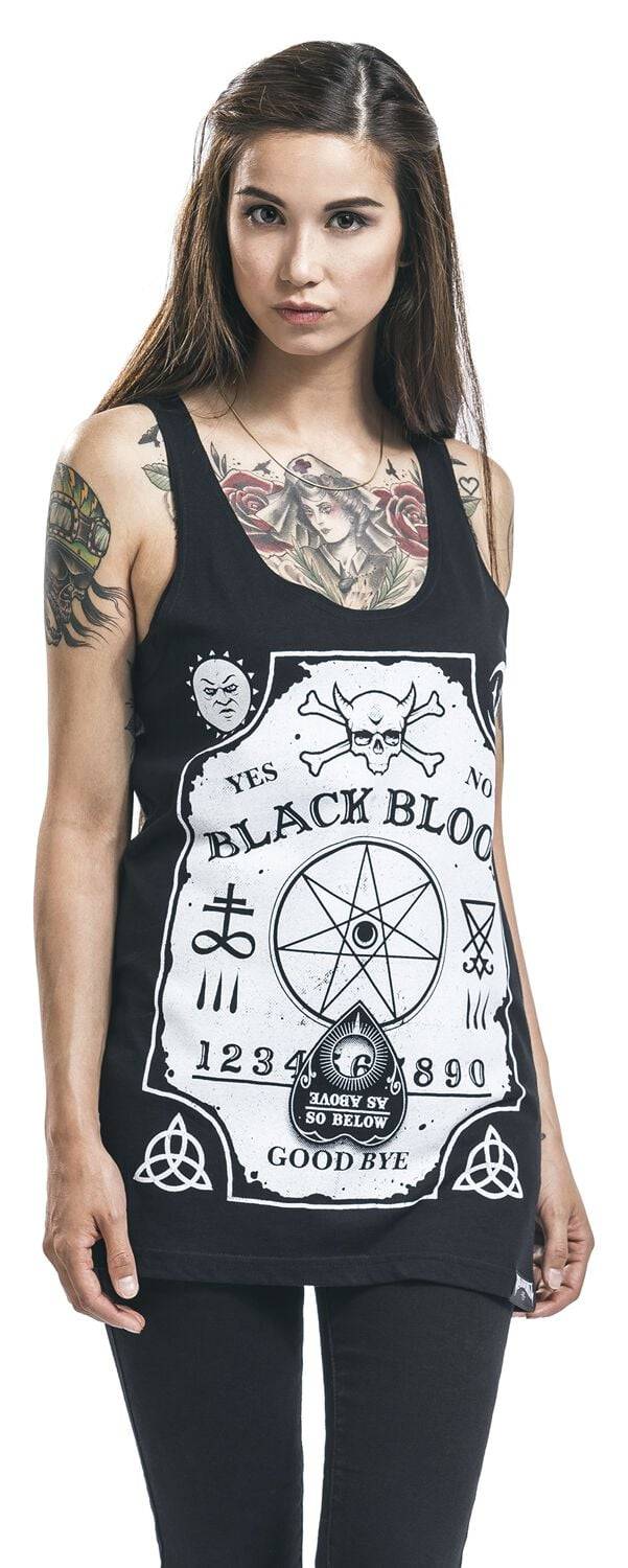 EMP "Witchboard" Top schwarz von Black Blood by Gothicana Fabrik Onlineshop