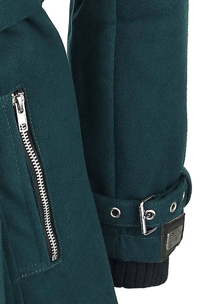 EMP "Decay Coat" Wintermantel petrol von Vixxsin Günstig kaufen