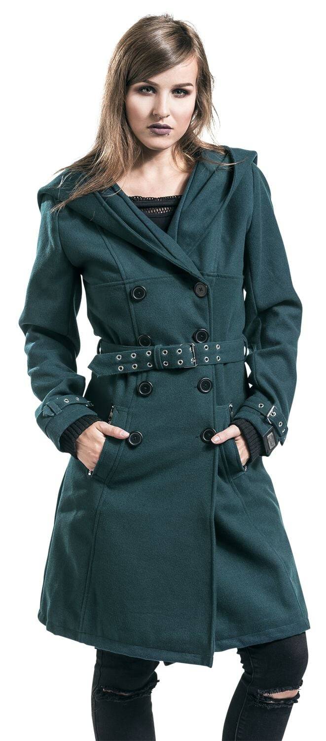 EMP "Decay Coat" Wintermantel petrol von Vixxsin Günstig kaufen