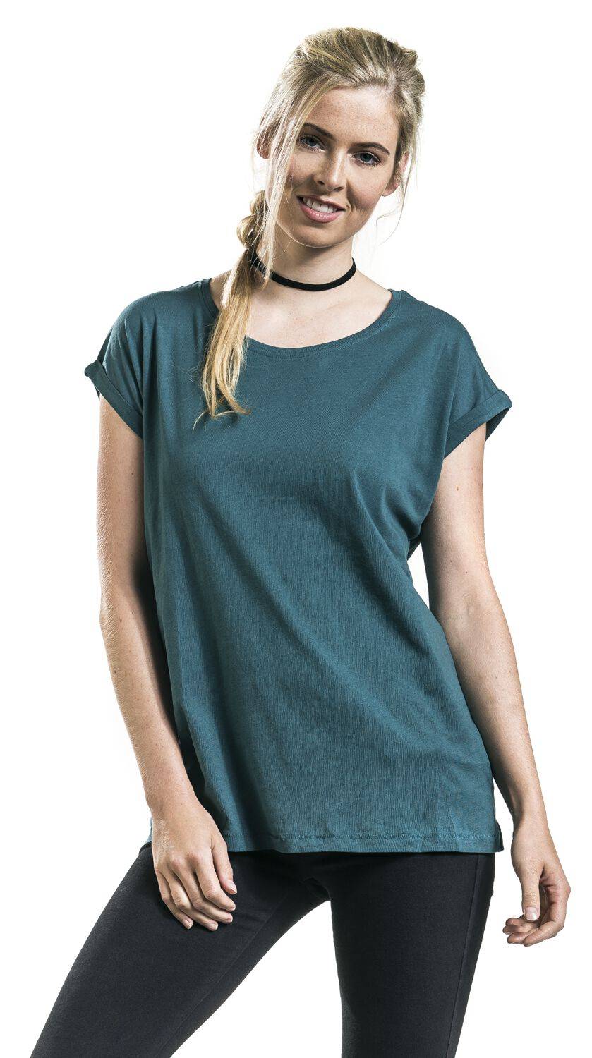EMP "Ladies Extended Shoulder Tee" T-Shirt petrol von Urban Classics Muttertagsangebot