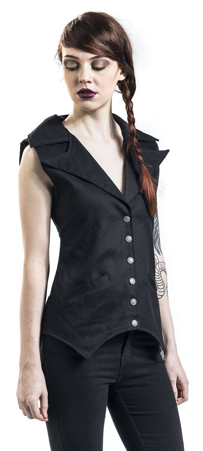 EMP Weste schwarz von Gothicana by EMP Jubiläumsangebot
