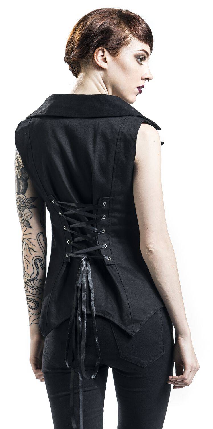 EMP Weste schwarz von Gothicana by EMP Jubiläumsangebot