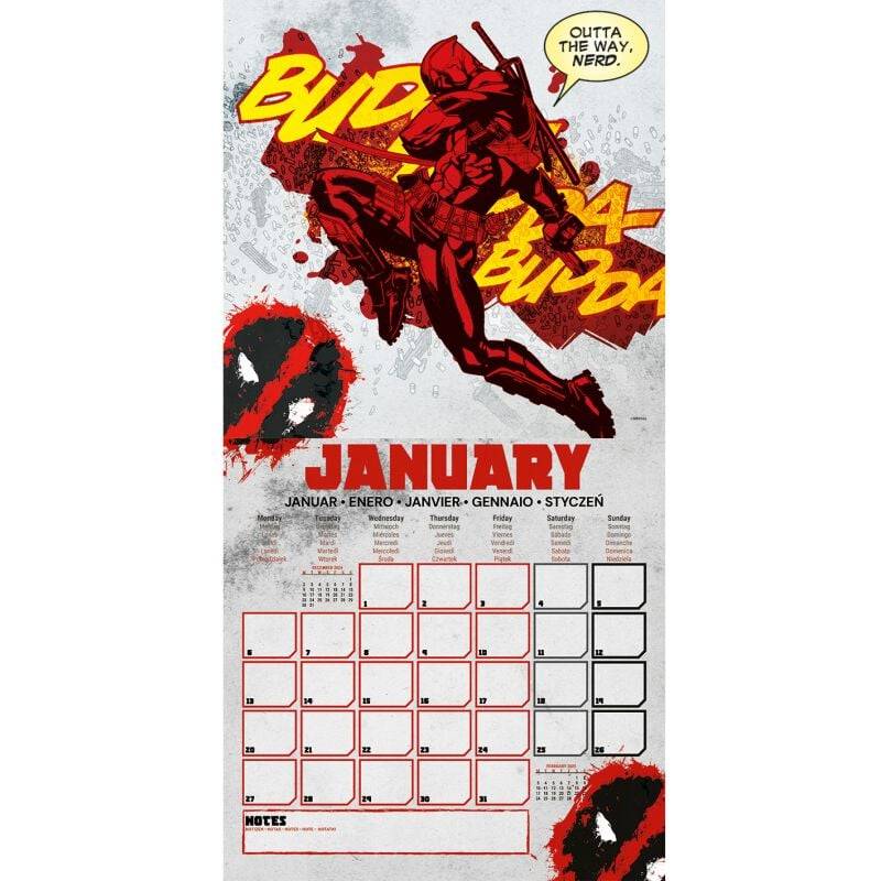 EMP "Wandkalender 2025" Kalenderbuch multicolor von Deadpool Meist gekauft