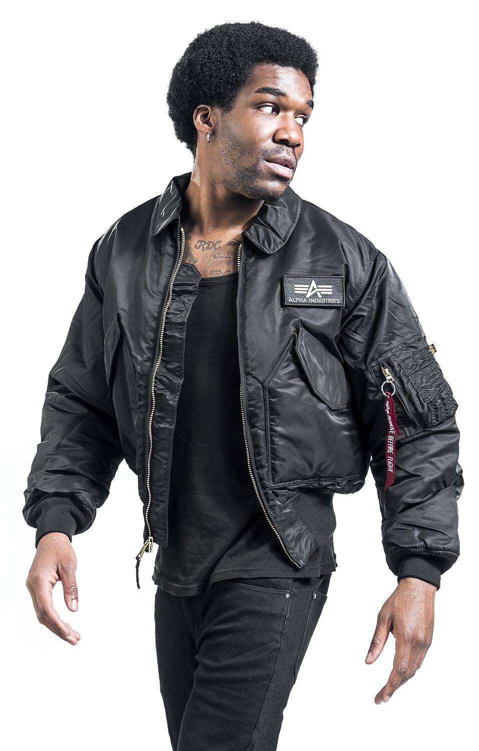 EMP "CWU 45" Bomberjacke schwarz von Alpha Industries Saisonschlussverkauf