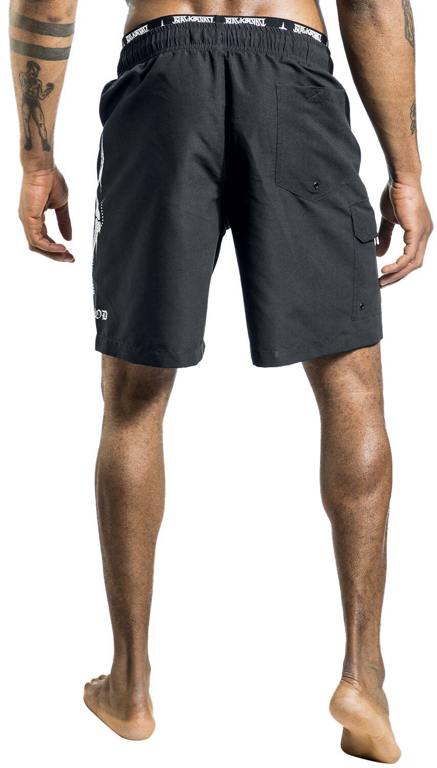 EMP Badeshort schwarz von Gothicana by EMP Riesige Ersparnisse
