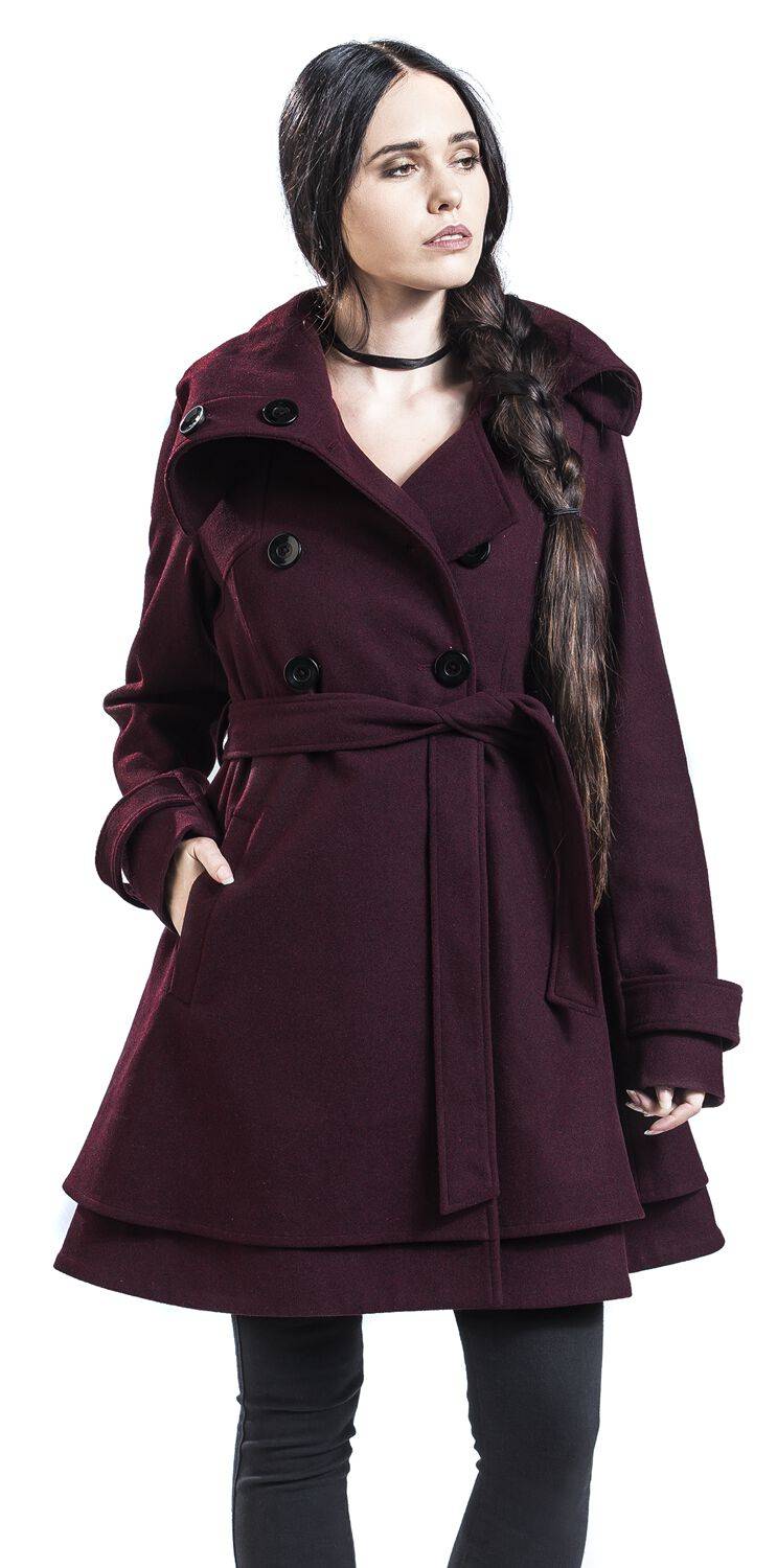 EMP Wintermantel dunkelrot von Black Premium by EMP Kostenlose Rückgabe