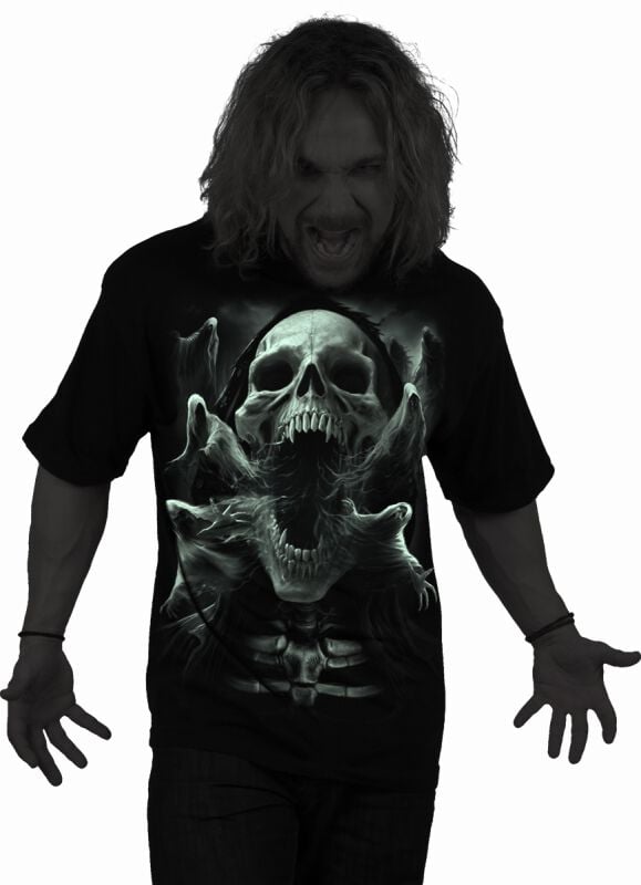 EMP "Ghost Skull - Glow In The Dark" T-Shirt schwarz von Spiral Nur noch ein Tag übrig